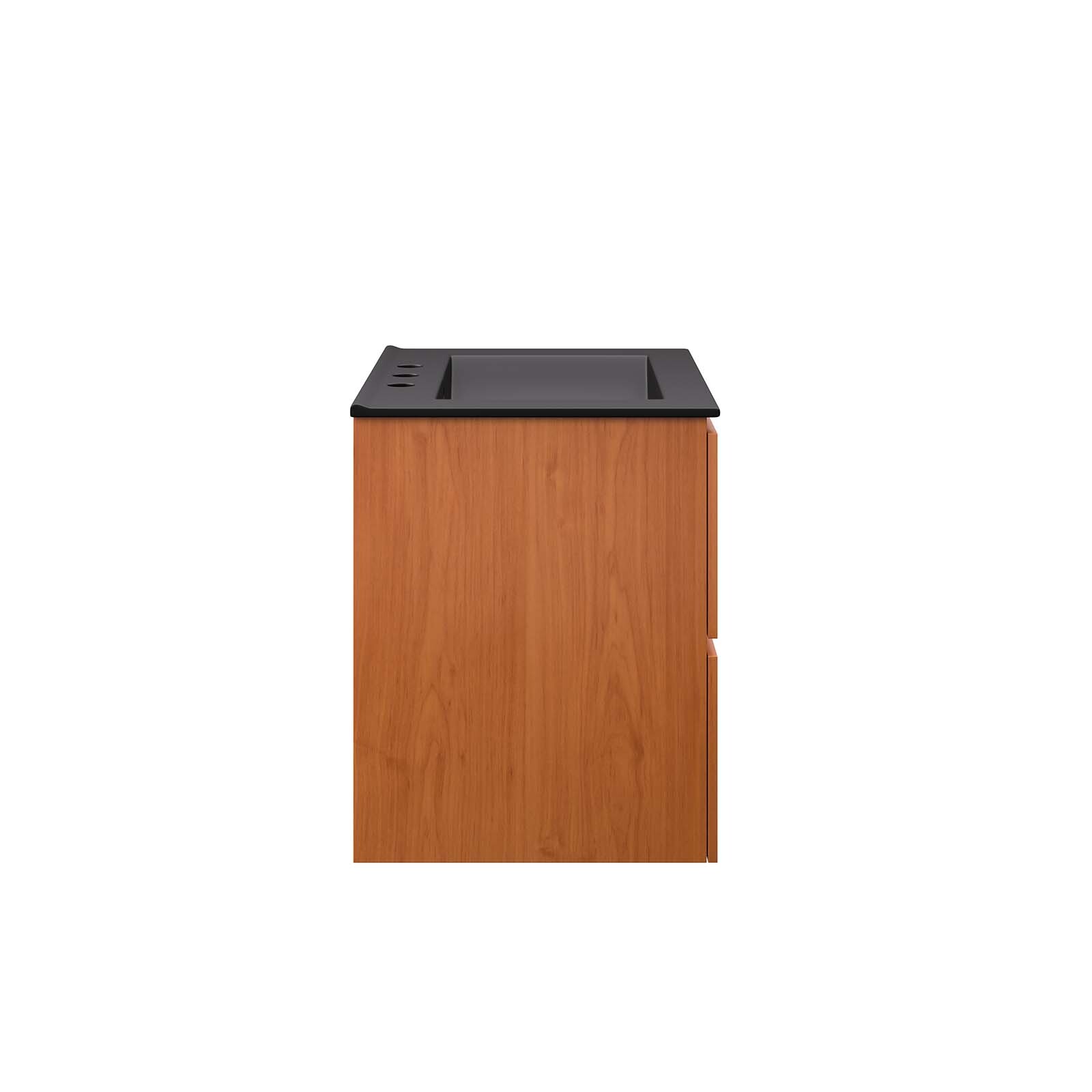 Modway Scenic 24″ Wall-Mount Bathroom Vanity in Cherry Black