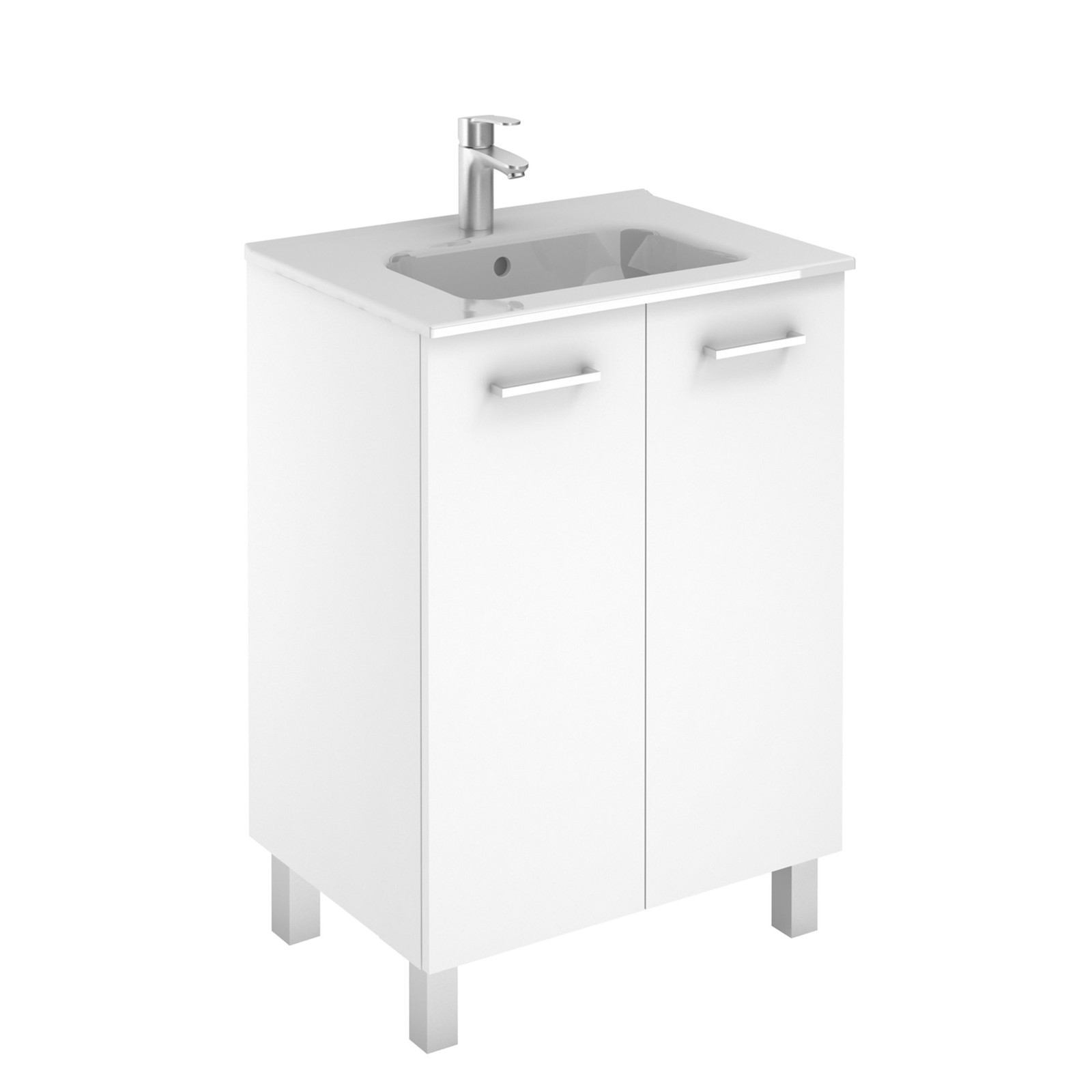 WS Bath Collections Logic 60 Grey Logic Complete Vanity Unit