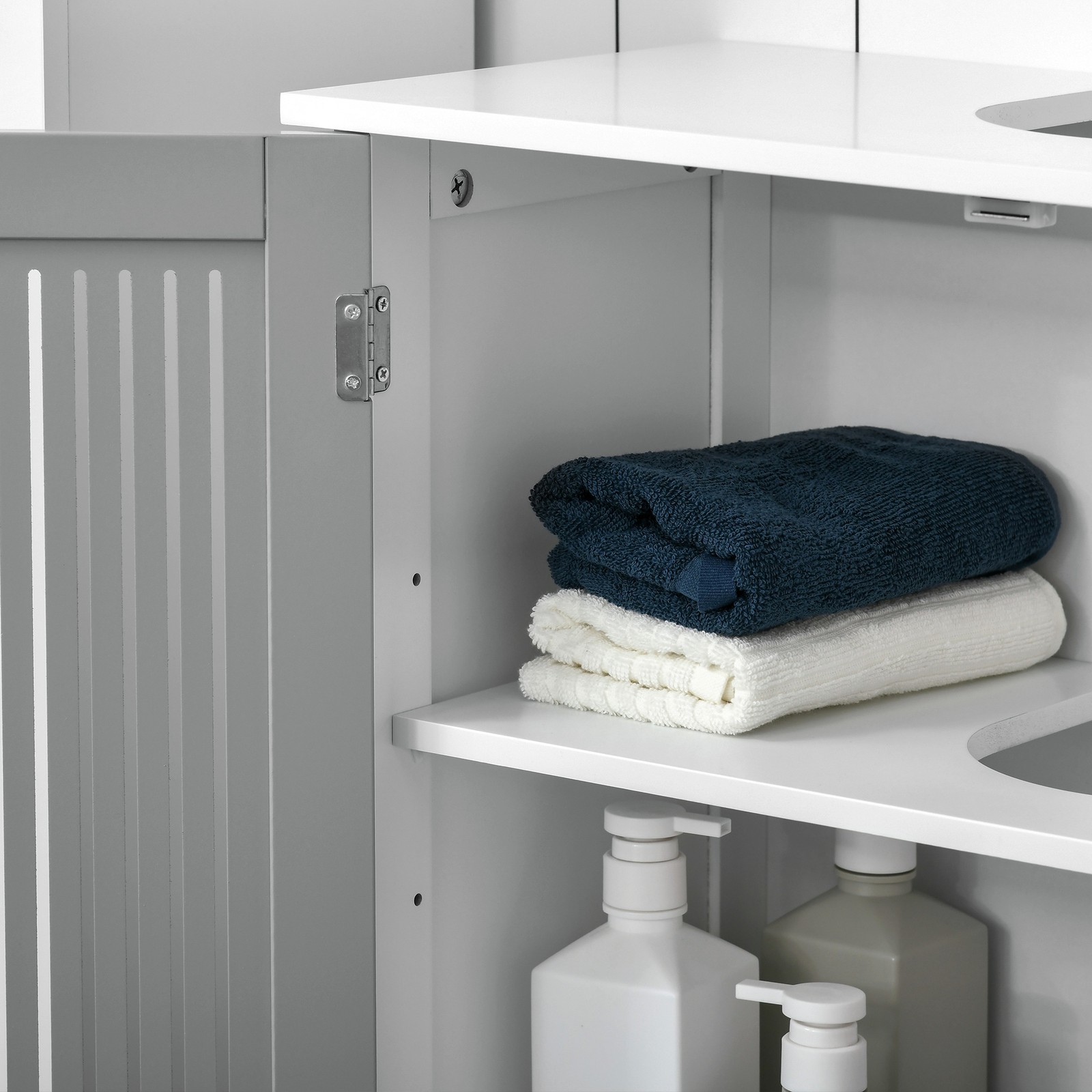 Bathroom Under Sink Cabinet Vanity Unit w/ Adjustable Storage Shelves