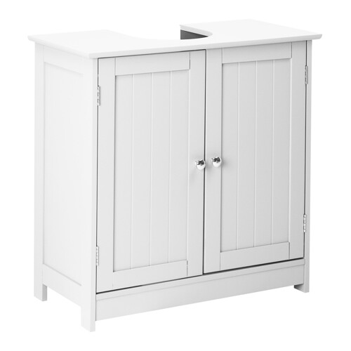 Under Sink Vanity Cabinet Bathroom Double Door Shelf Cupboard Basin Organizer
