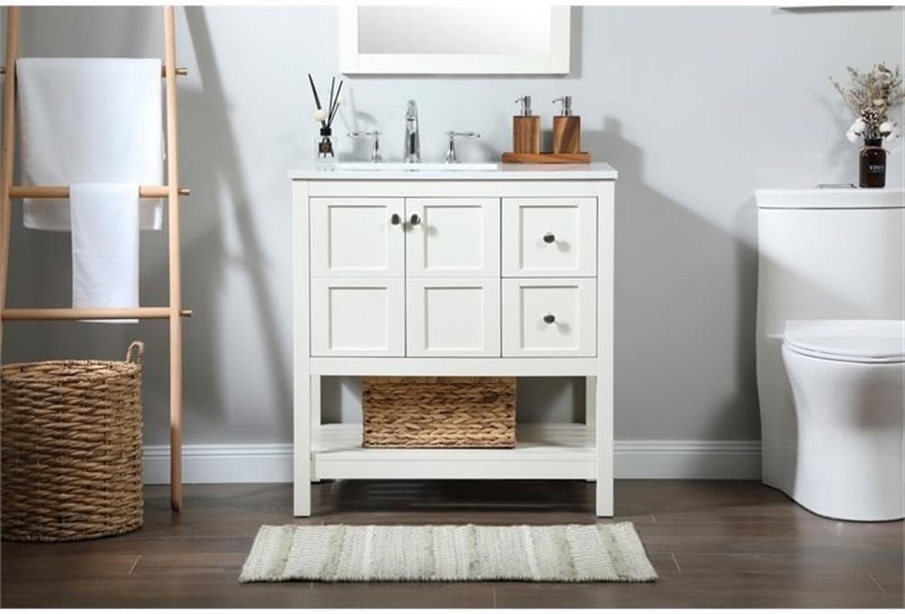Elegant Lighting – VF16432WH – 32 inch Single Bathroom Vanity in White