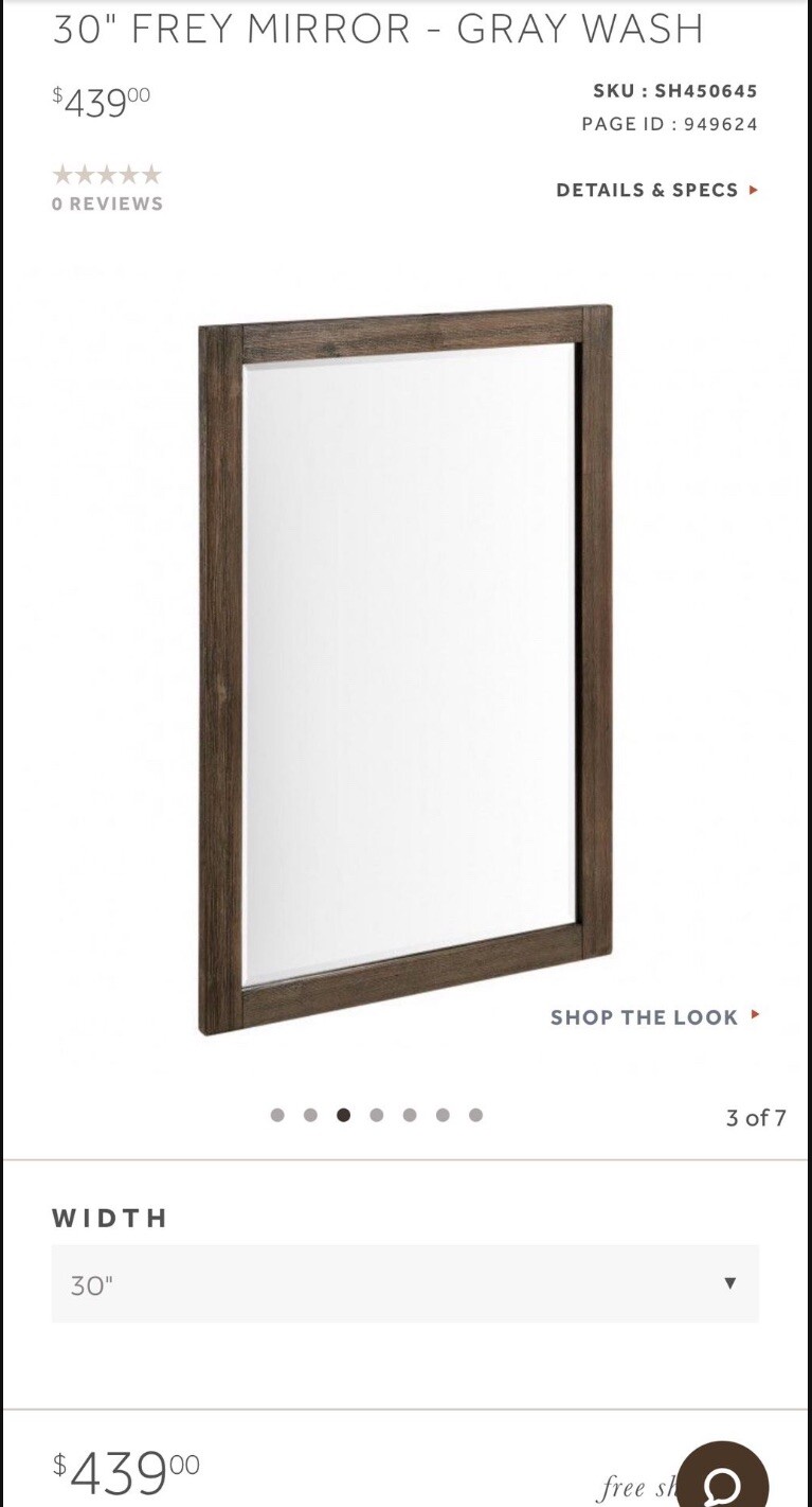Bathroom Vanity set with mirror. *** Vessel Sink and Faucet No Included ***