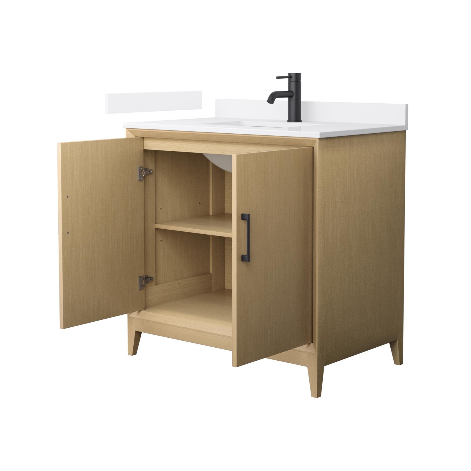 Wyndham Collection WCH7575-36S-VCA-MXX Janna 36″ – White Oak / White Cultured