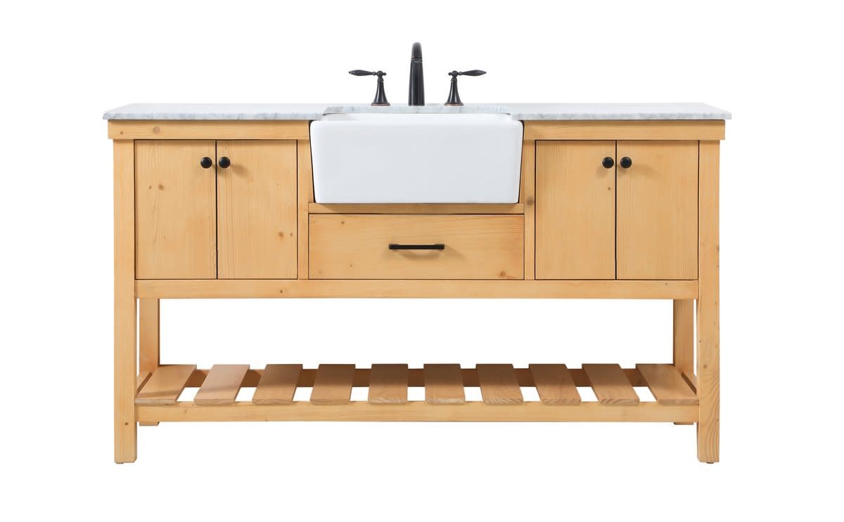 Elegant Lighting VF60160 Clement 60″ – Natural Wood
