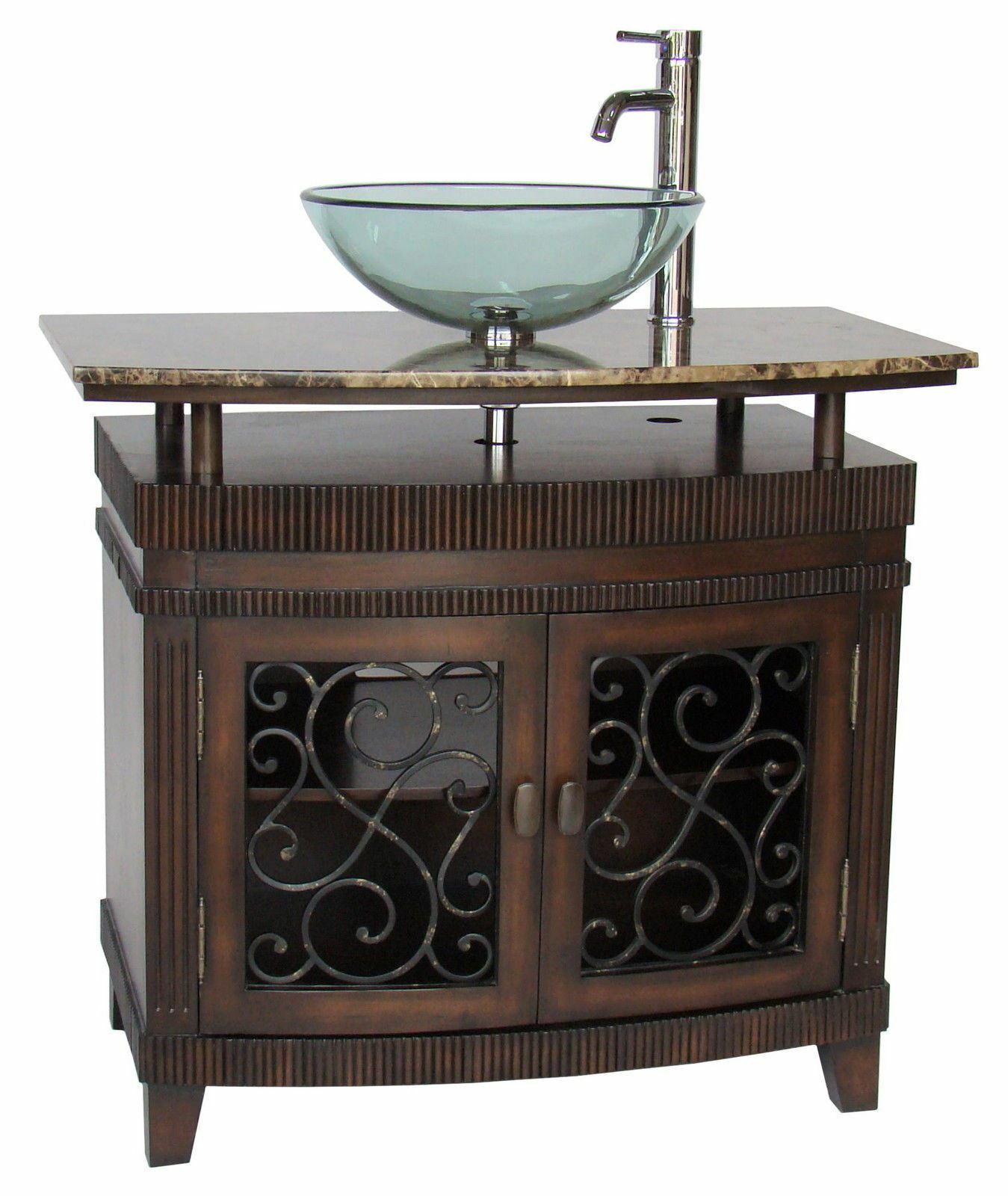 36″ Benton Collection Attractive Artturi Vessel Sink Bathroom Vanity # Q226BN