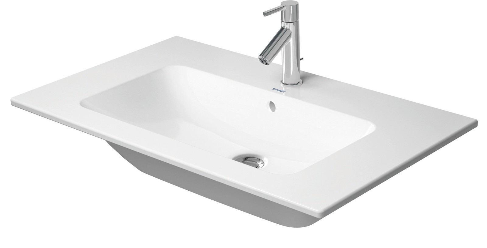 Duravit 233683-1HOLE ME by Starck 19″ Ceramic Vanity Top – White