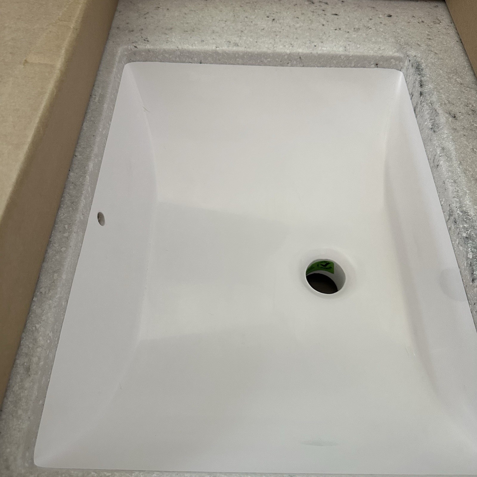 Hardware House 31”W x 22”D Two Toned Arctic Stone Cultured Marble