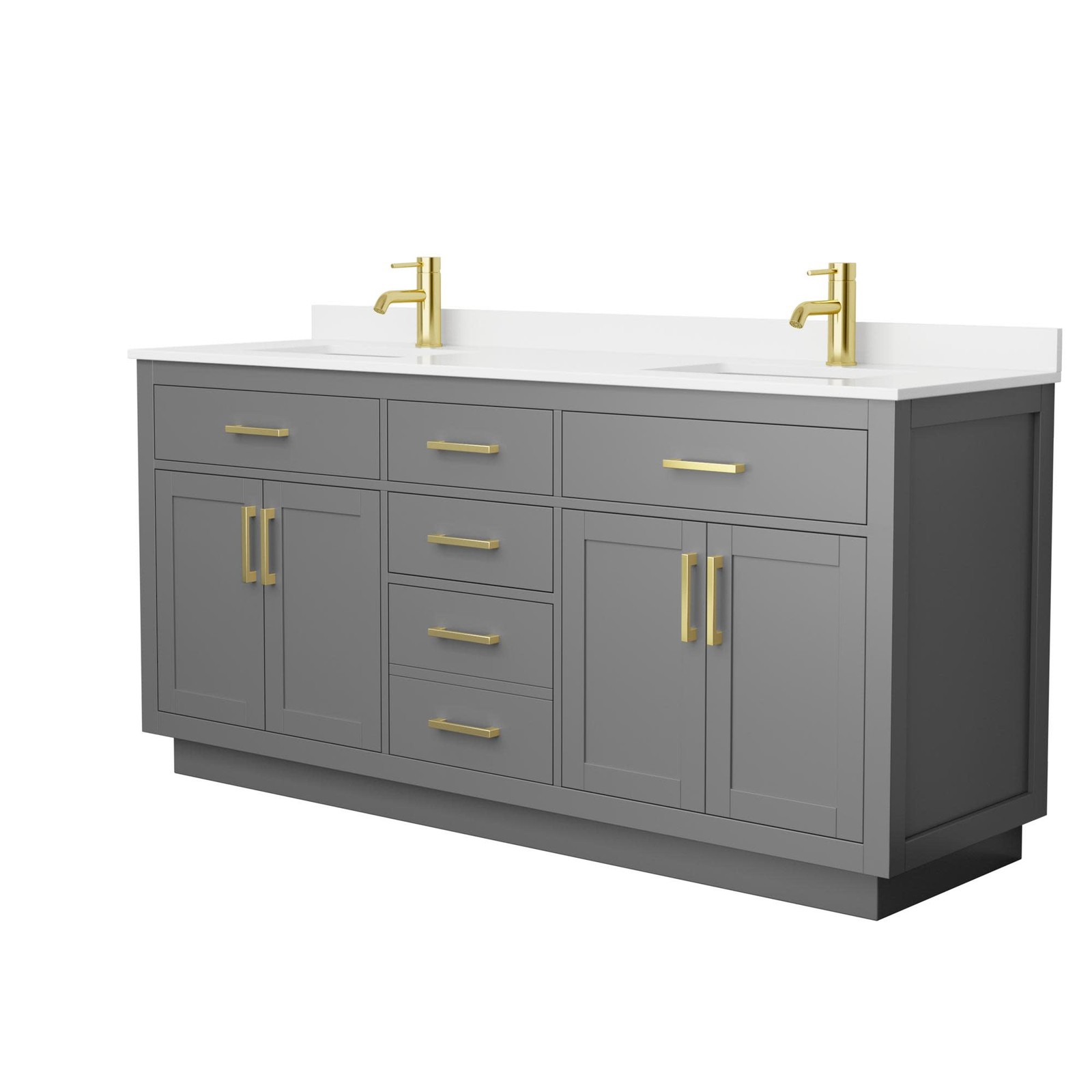Wyndham Collection WCG262672D-QTZ-UNSMXX Beckett TK 72″ – Dark Gray / White
