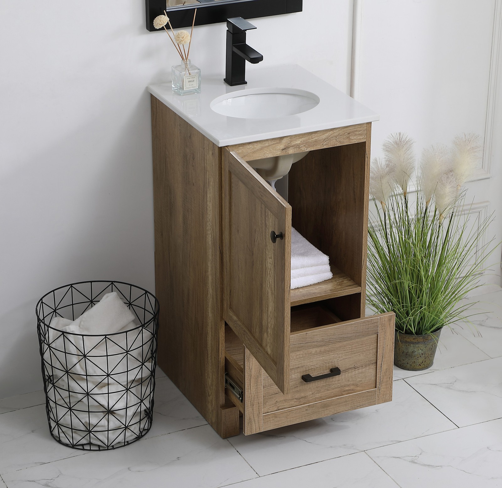 Elegant Lighting VF2818 Soma 18″ – Wood