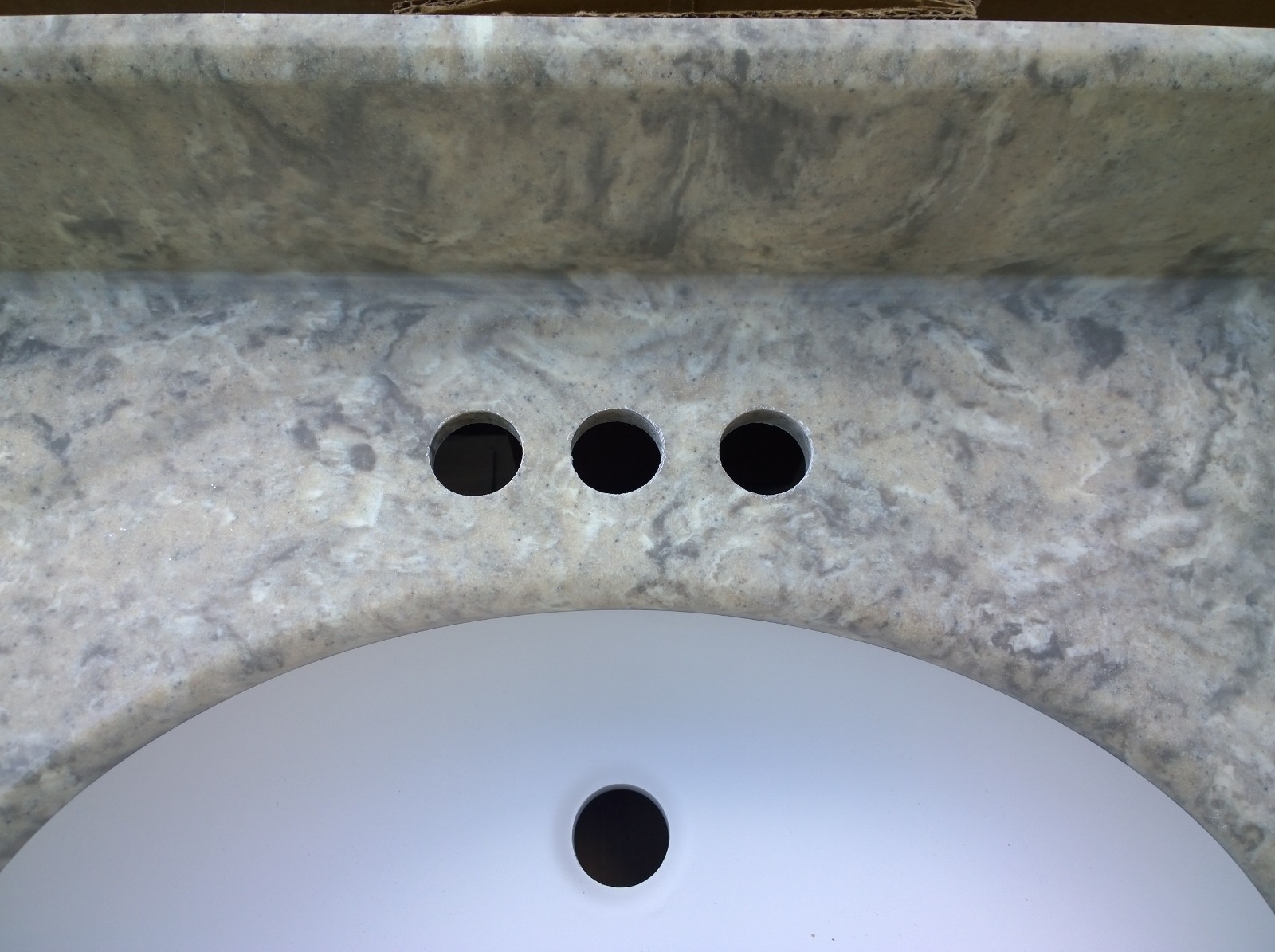 NIB Bathroom Premium CULTURED River-Bottom GRANITE Vanity Cabinet Top SINK 37×22