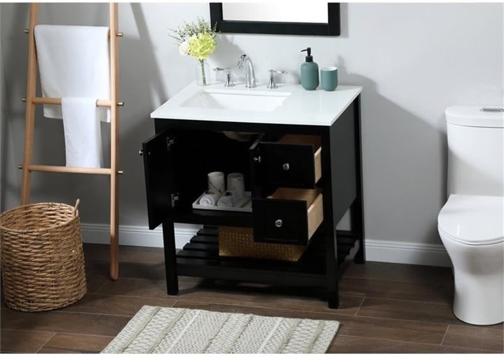 Elegant Lighting – VF16432BK – 32 inch Single Bathroom Vanity in Black Finish