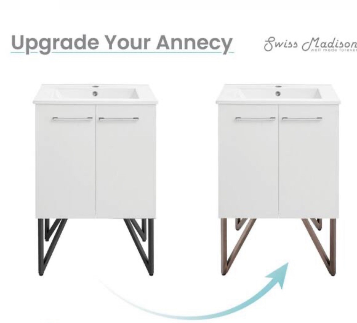 Swiss Madison SM-BV25L Annecy Vanity Legs – Bronze