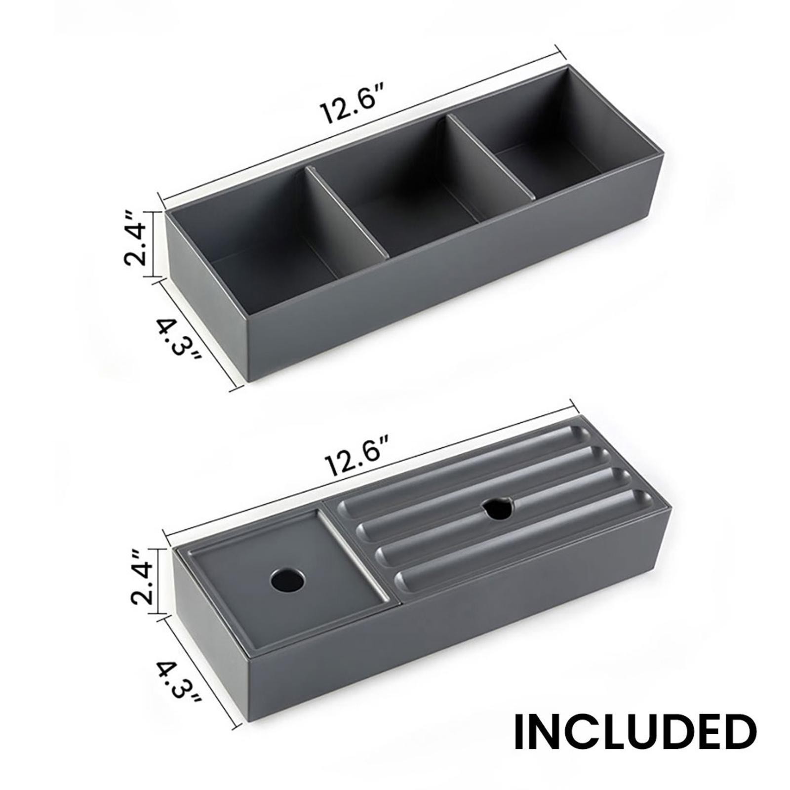 Pre-Assembled Floating Bathroom Vanity, 36-Inch Brushed Black Oak with Push