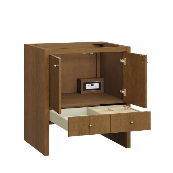 30″ James Martin Hudson 435-V30-HNO Single Vanity Cabinet Honey Oak