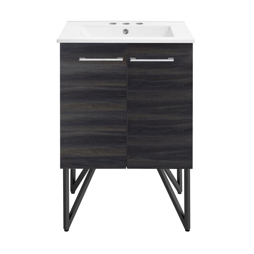 Swiss Madison SM-BV222-3 Annecy 24″ – Black Walnut / White