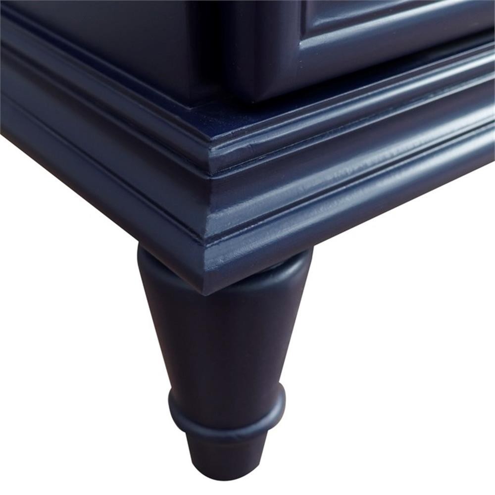 49 in. Single Wooden Vanity Blue with Gray Granite Oval Sink
