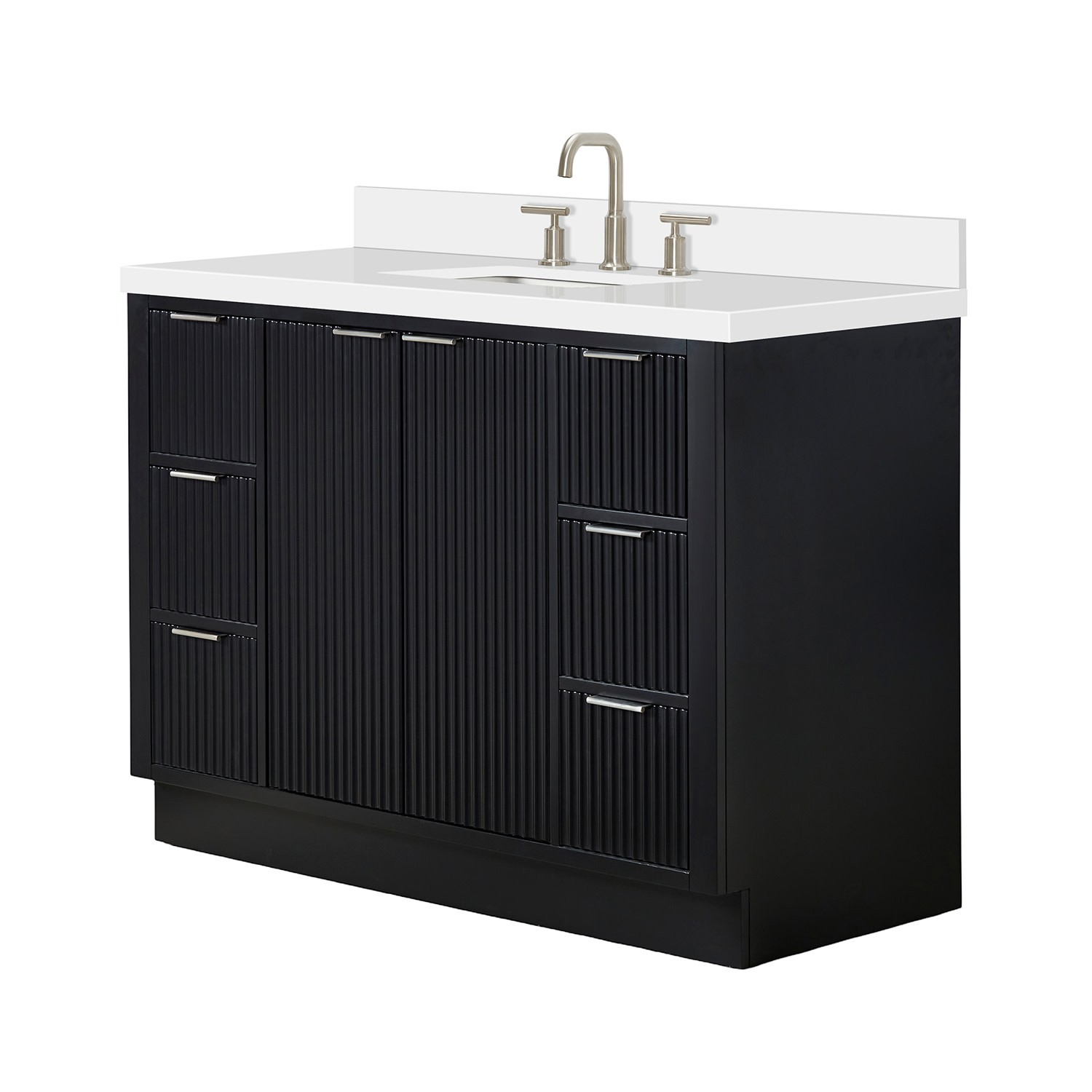 Ariel P49WQRVO Milan 49″ – Warm White / Pure White Quartz Top / Brushed Nickel