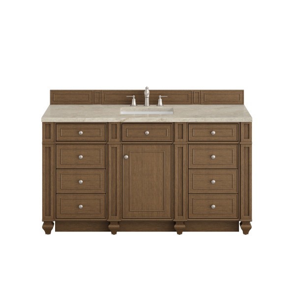 60″ James Martin Bristol 157-V60S-SBR-3TJR Vanity Cabinet 3 CM Tajnar Eclos Top