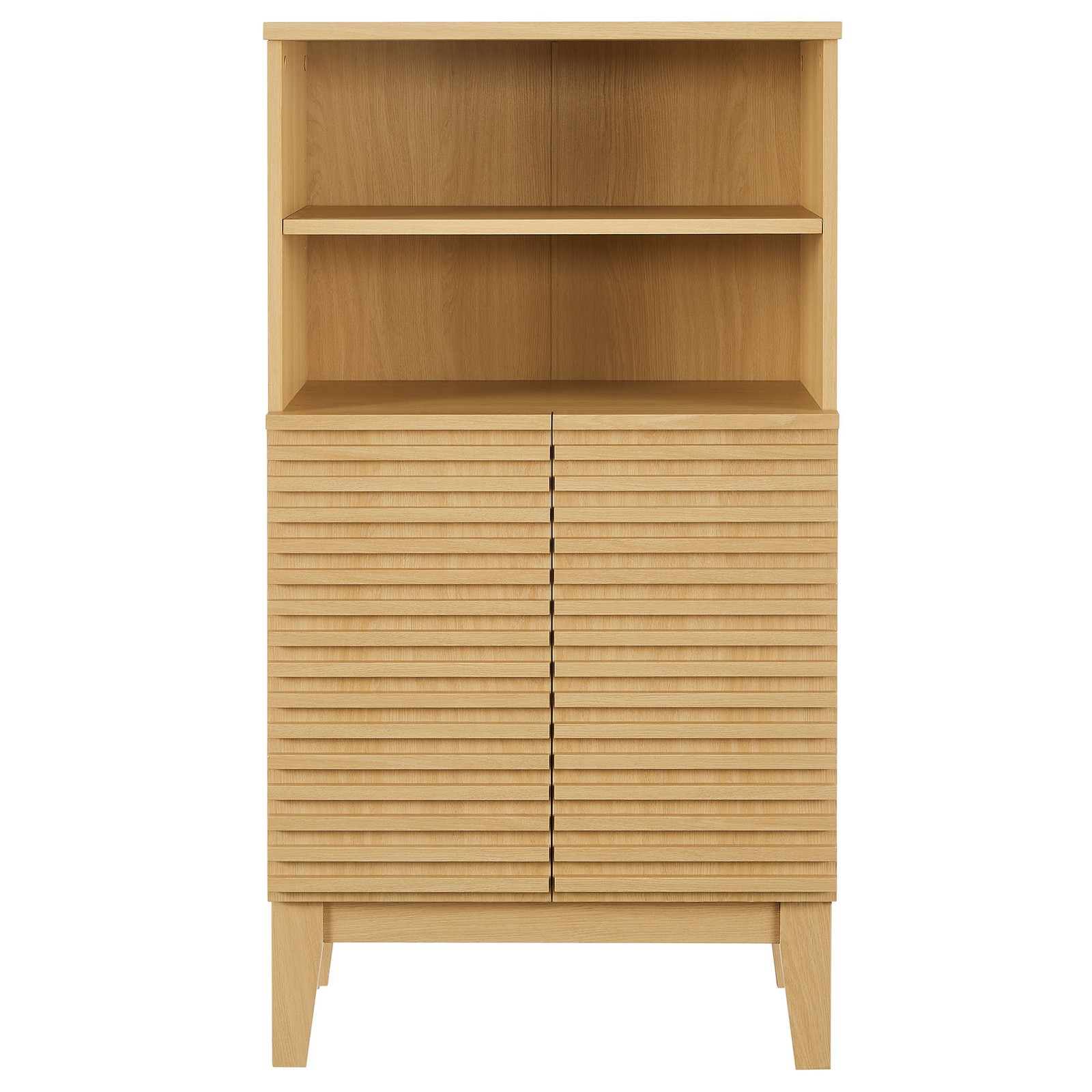 Render Freestanding Bathroom Storage Cabinet in Oak