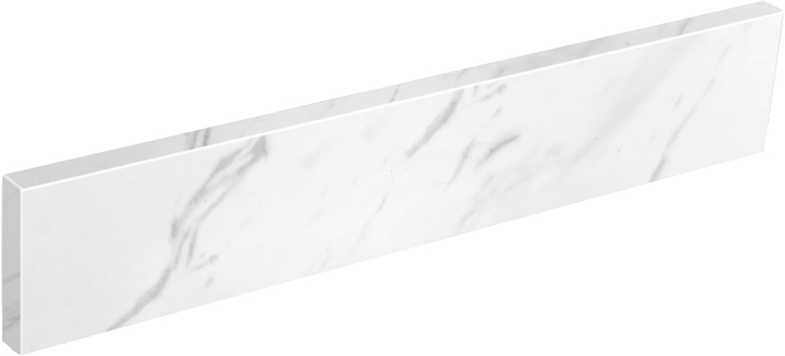 21 Inch Sidesplash in Venice White, Engineered Stone Side Splash for Bathroom Va