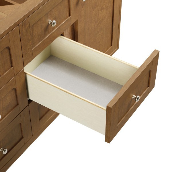 60″ James Martin Laurent 545-V60D-HNO Double Vanity Cabinet Honey Oak