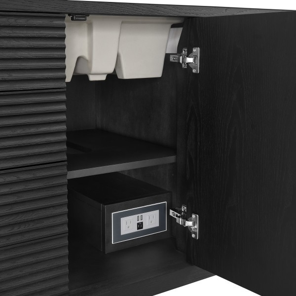 48″ James Martin Myrrin 485-V48-CBO-3CSP Vanity Cabinet Charcoal Soapstone Top