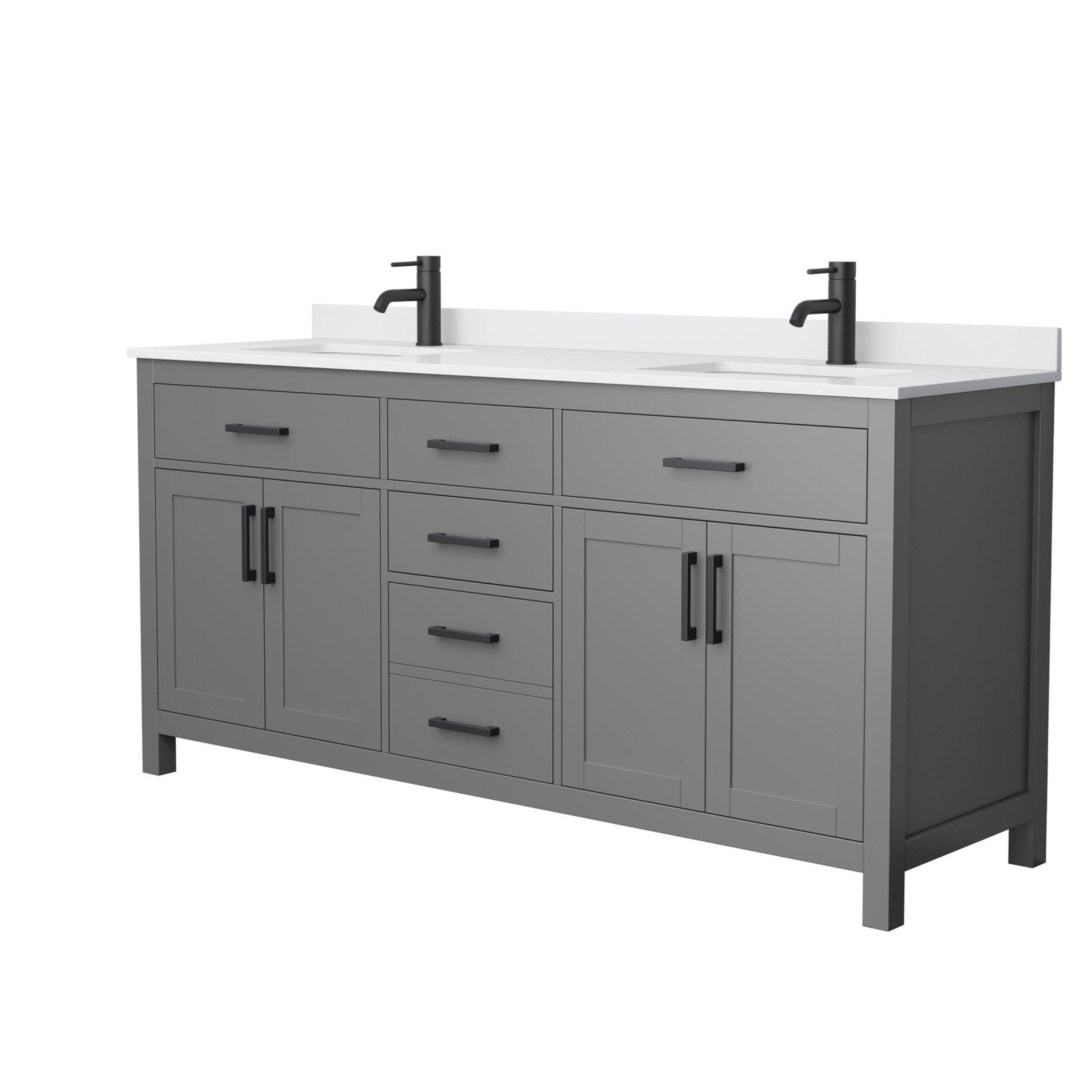 Wyndham Collection WCG242472D-UNSMXX Beckett 72″ – Green / Carrara Cultured