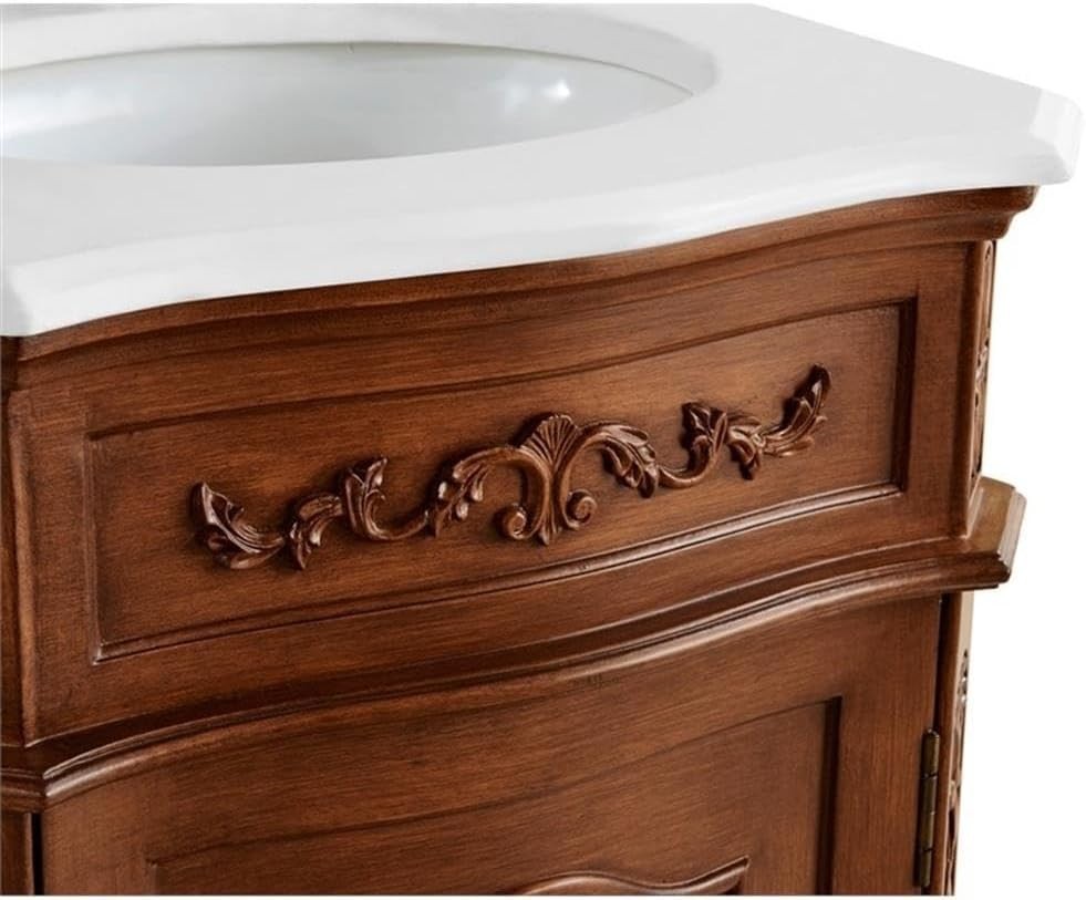 Elegant Lighting VF10121TK-VW 21 inch Single Bathroom Vanity in Teak Finish