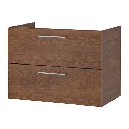 New IKEA GODMORGON Bathroom vanity 31½” Wide Brown stained ash effect
