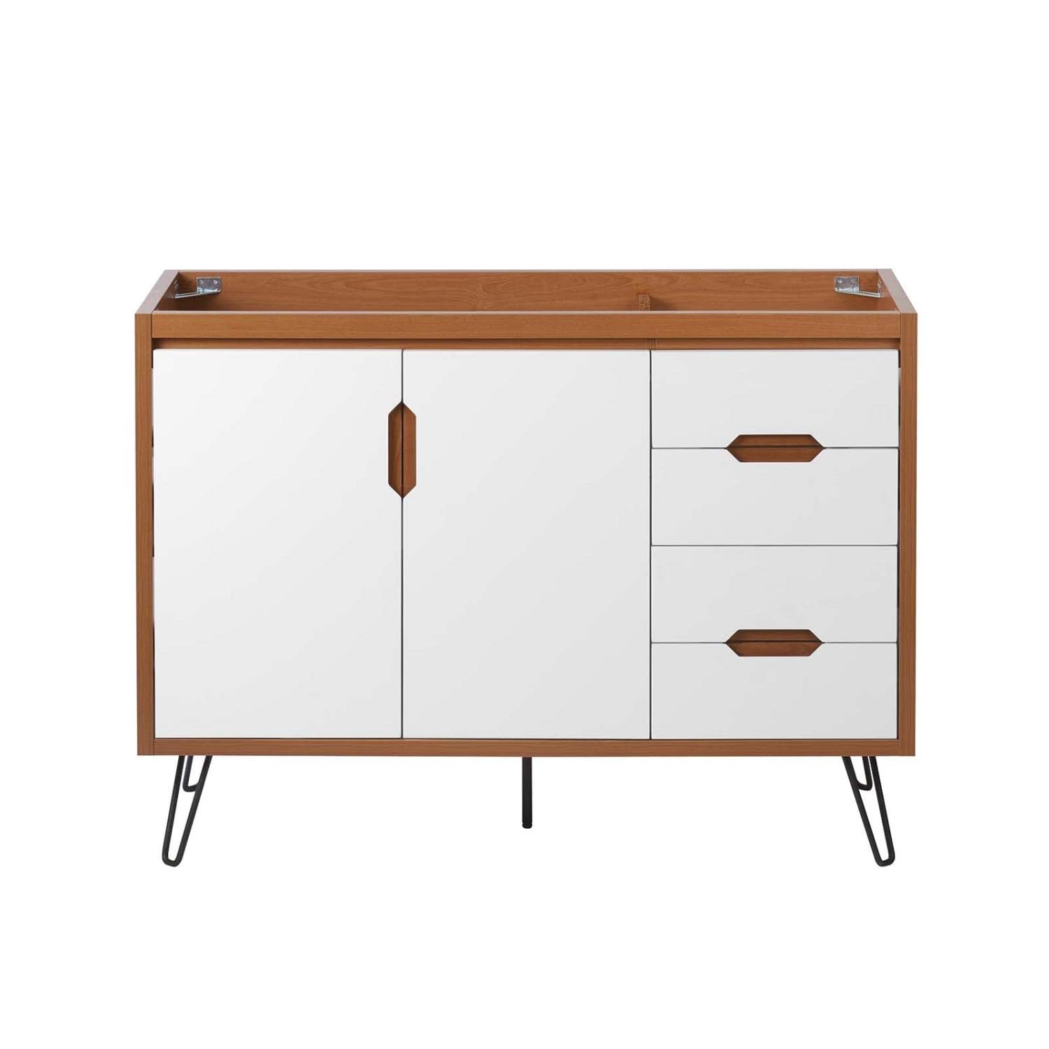 Modway Energize 47″ MDF and Particleboard Bathroom Vanity Cabinet – White Finish