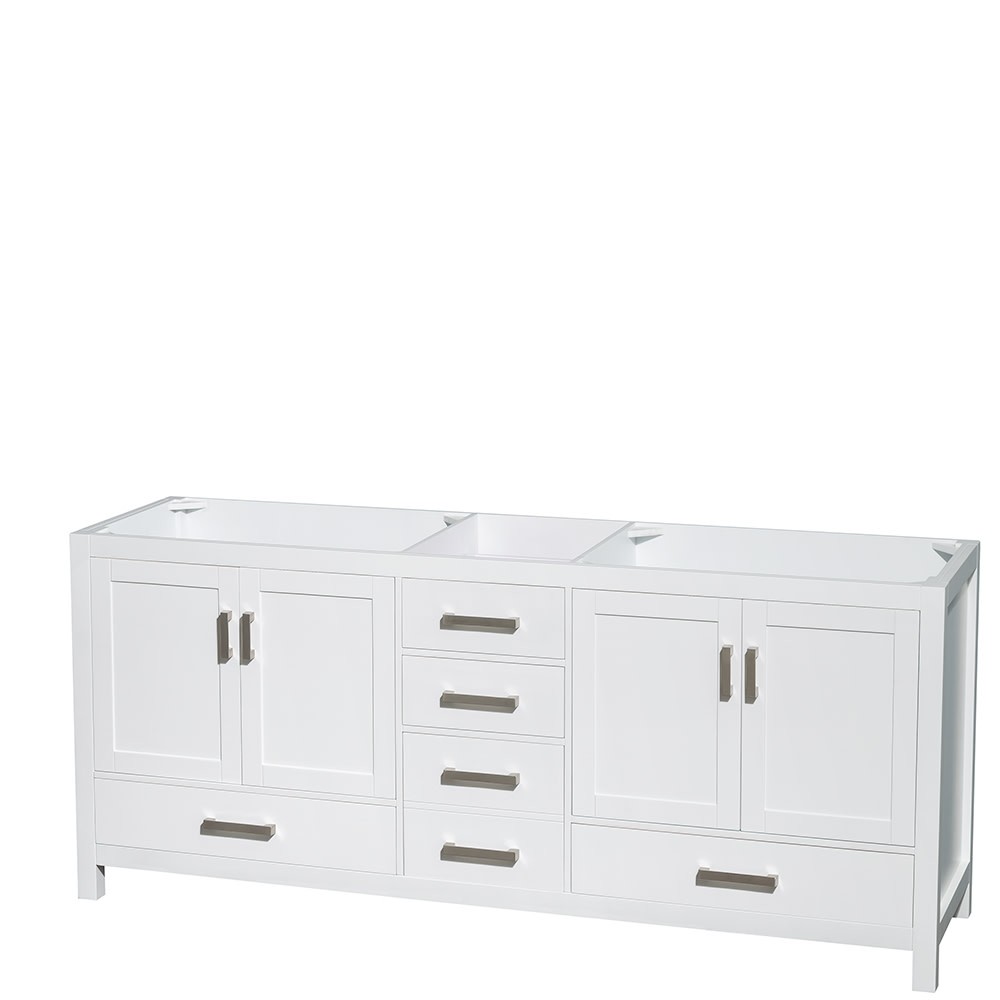 Wyndham Collection WCS141480DUNOMED Sheffield 80″ – Espresso / White Carrara