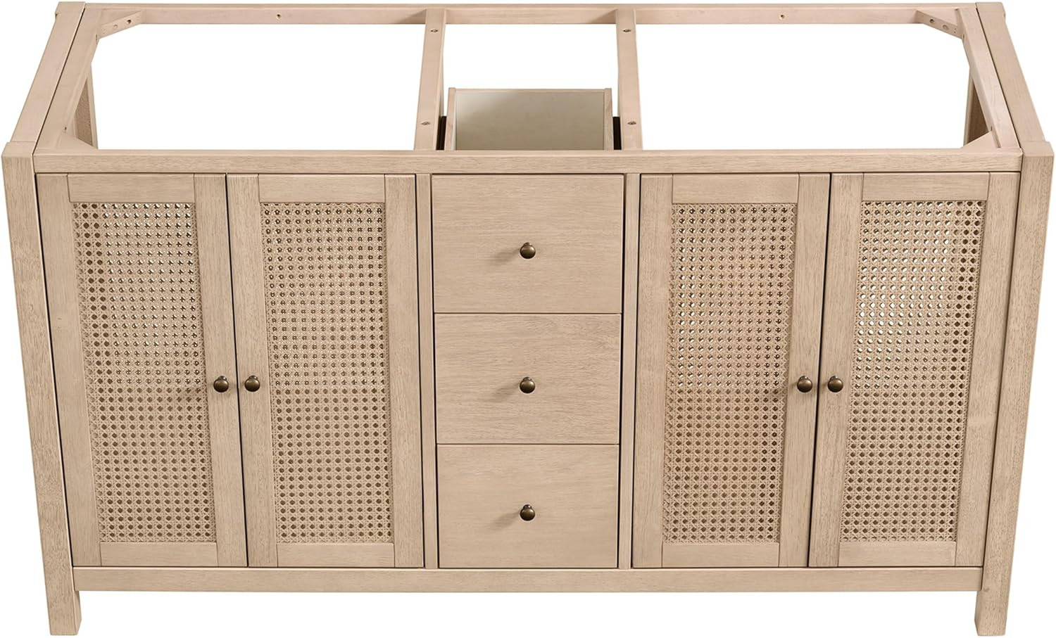 Lucca 60″ Freestanding Bathroom Vanity – Wood Cabinet with Soft-Close Doors