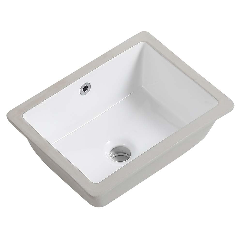 16in Undermount Bathroom Sink Rectangular, 15.7″ x11.8″ Small Vessel Sink Rec…