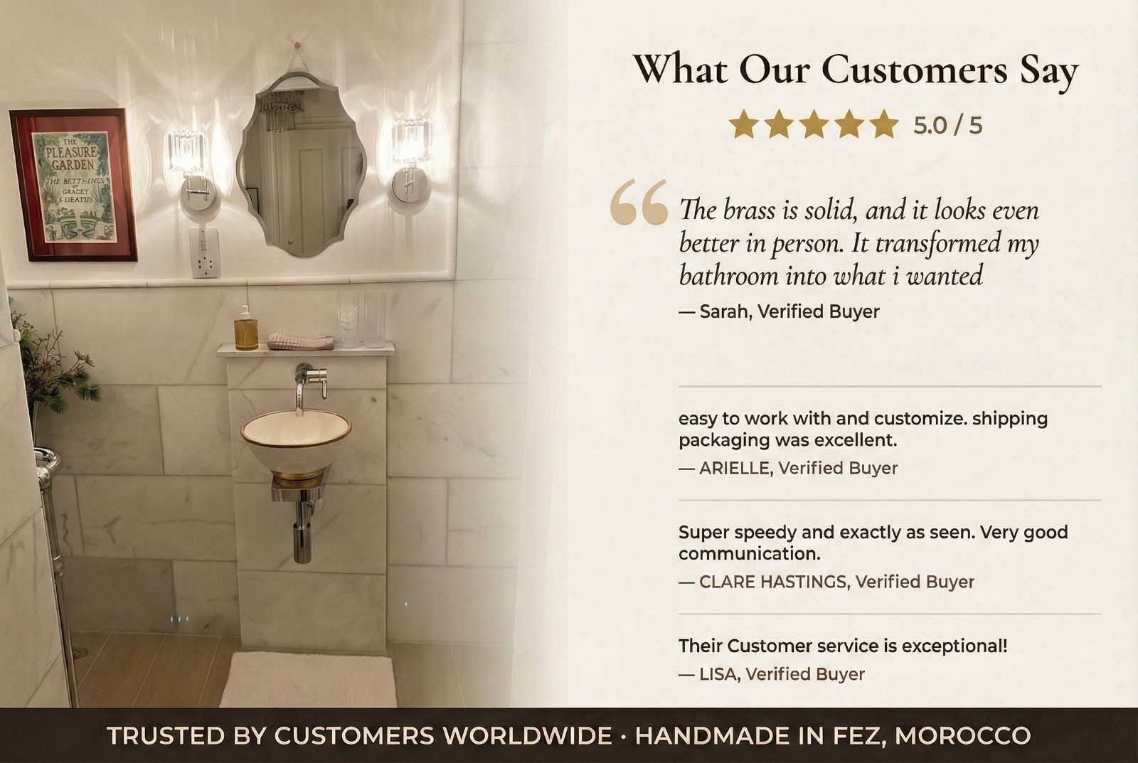Handcrafted Wall Mount Sink Bracket: Small Space Vanity – TerraFez