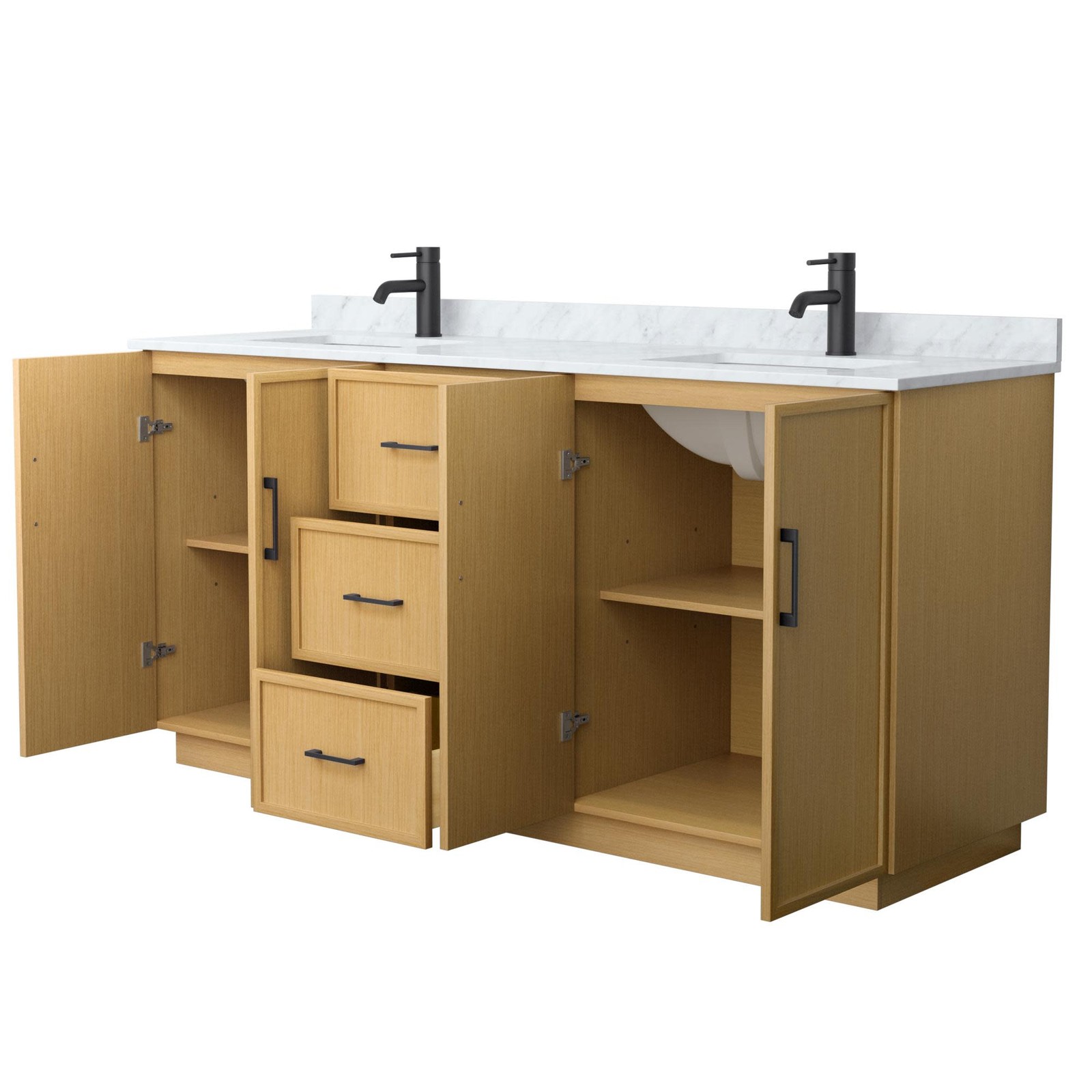 Wyndham Collection WCH7474-72D-CMUNS-MXX Elan TK 72″ – White / Brushed Nickel