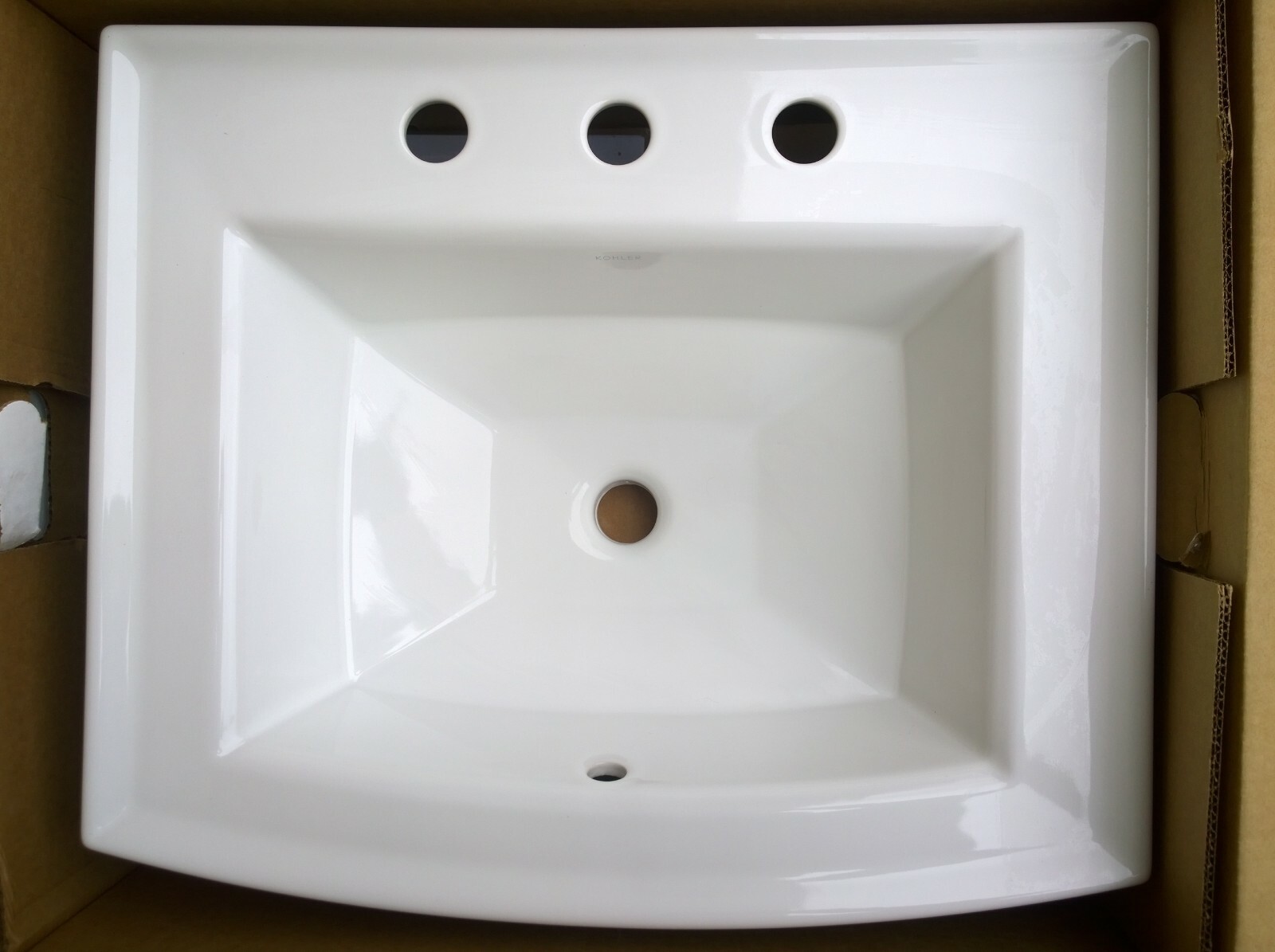 NIB Kohler 2356-8-0 Bathroom White Drop-In Rectangular VANITY SINK