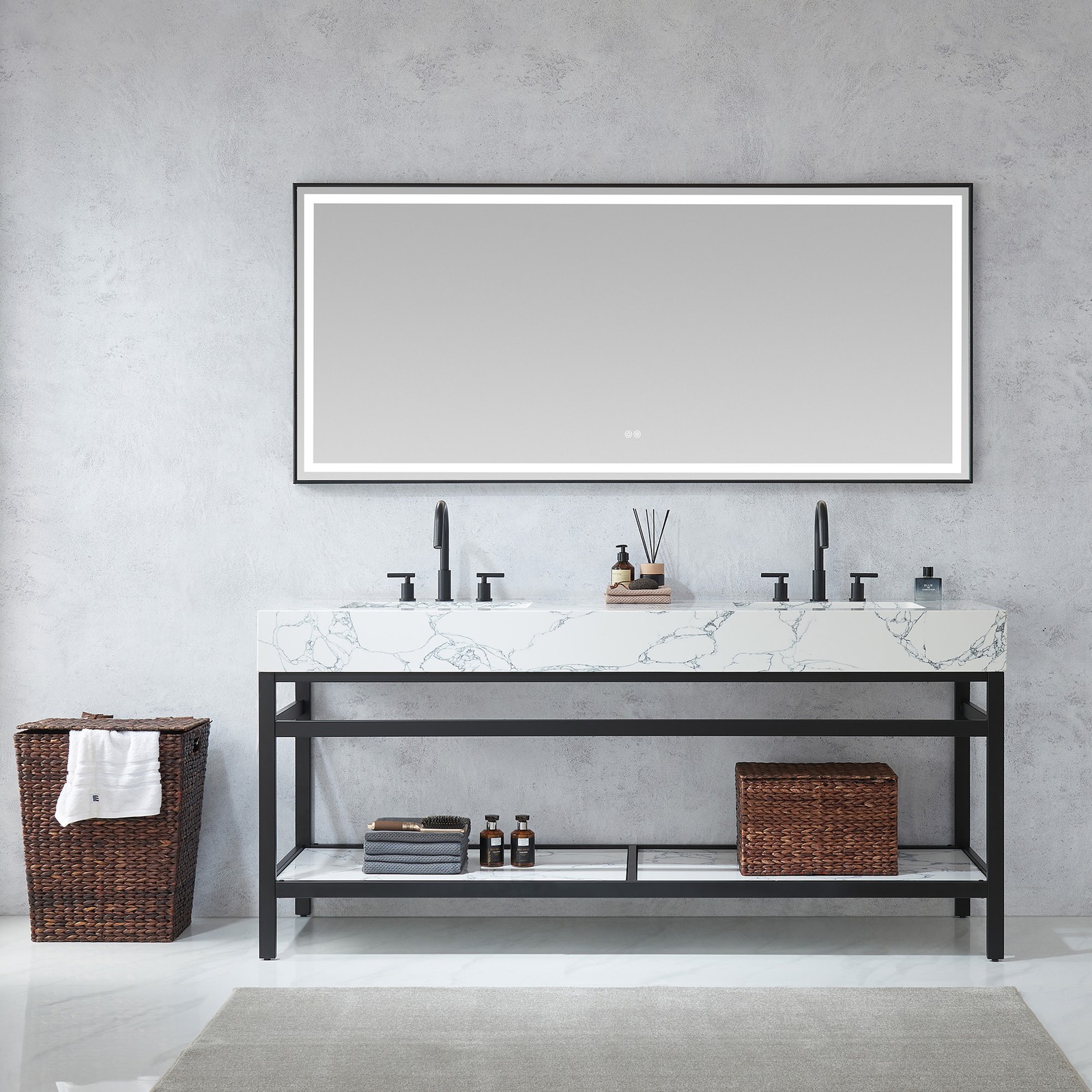 Miseno MV-702772M Ecija 72″ – Brushed Gold / Pandora White