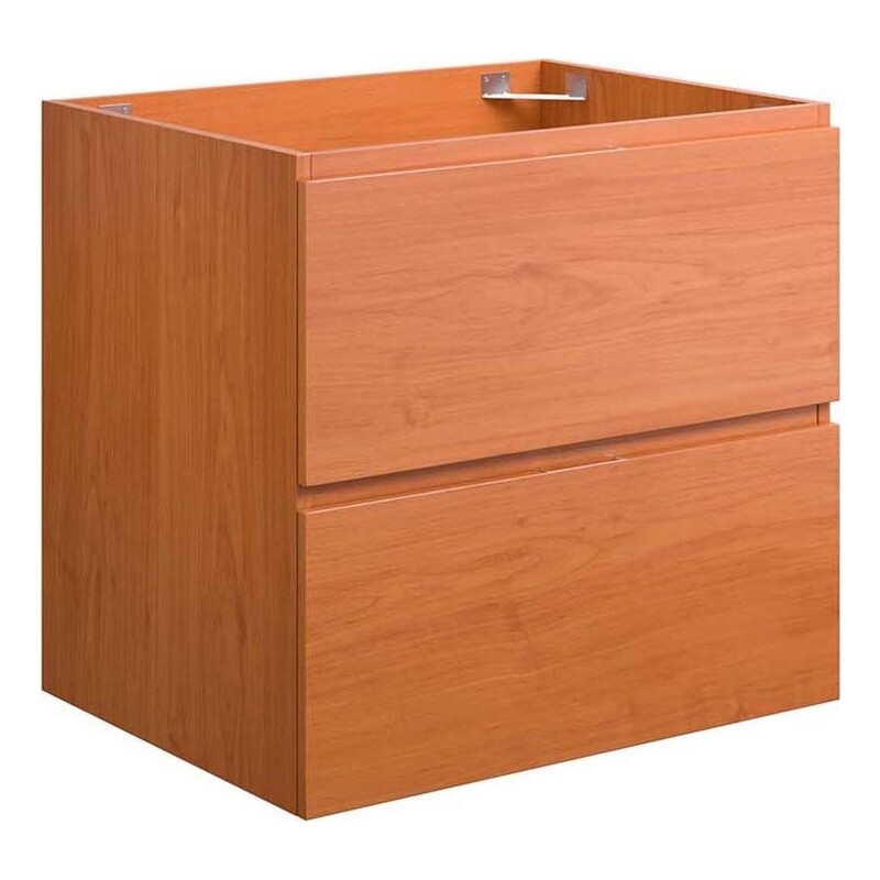 Modway Scenic 24″ Melamine Wall-Mount Bathroom Vanity Cabinet in Cherry/Walnut