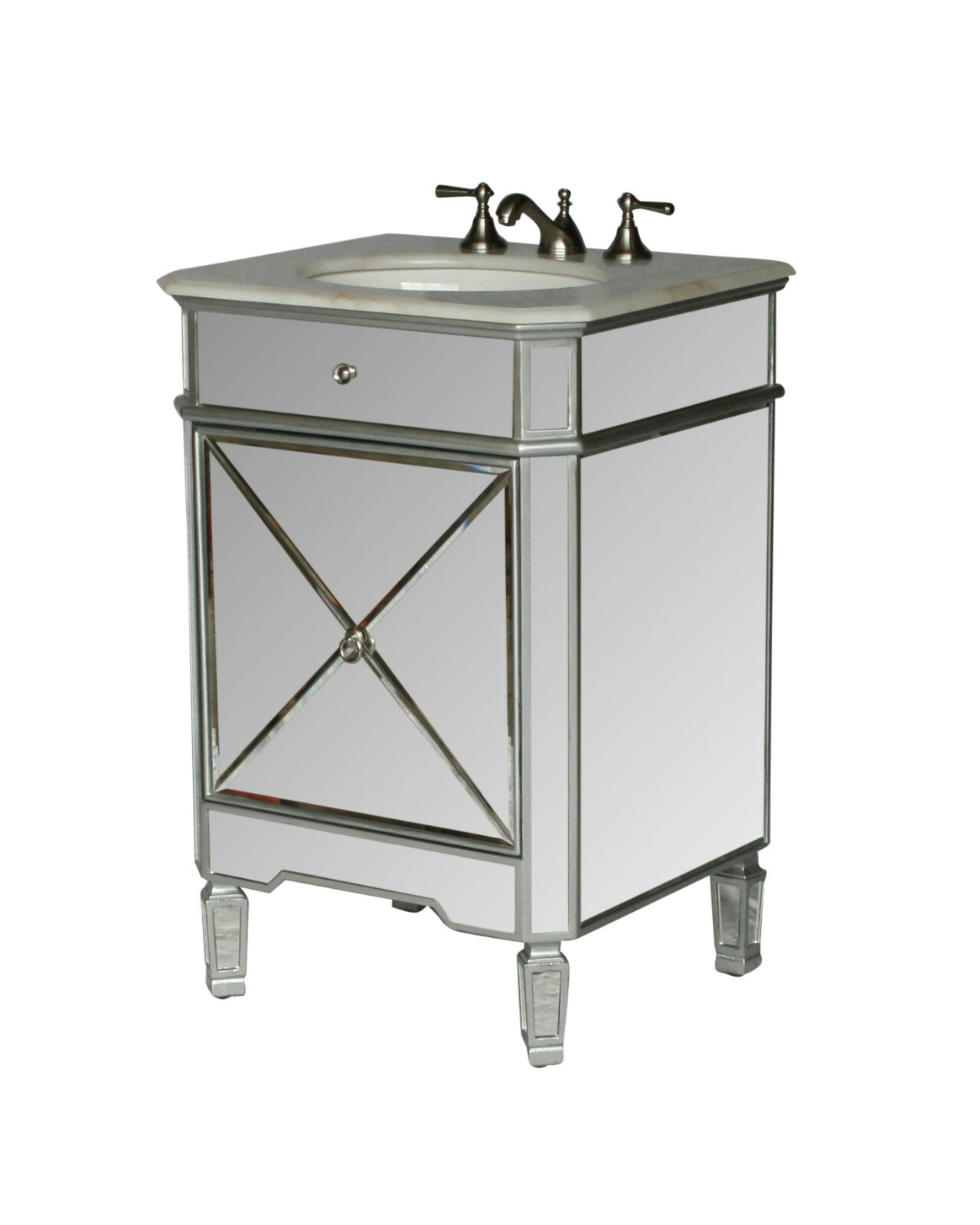24-Inch Contemporary Style Single Sink Bathroom Vanity Model 2600