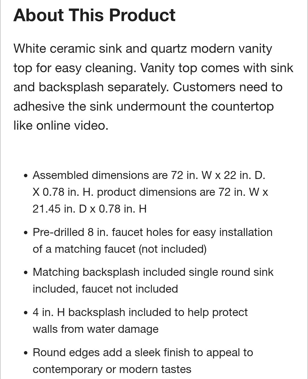 ✨️ YASINU 72 in. W x 22 in. D Quartz White Rectangular Double Sinks Bathroom Van