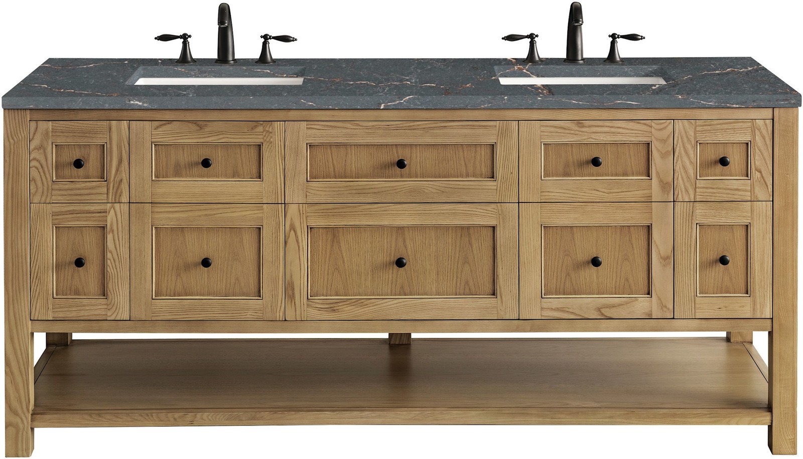 James Martin Vanities 330-V72-FPBL Breckenridge 72″ – Light Natural Oak