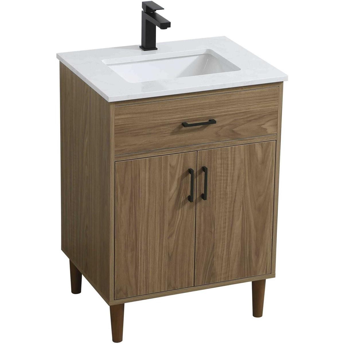 Elegant Lighting VF25024WB Chandler Vanity Walnut Brown