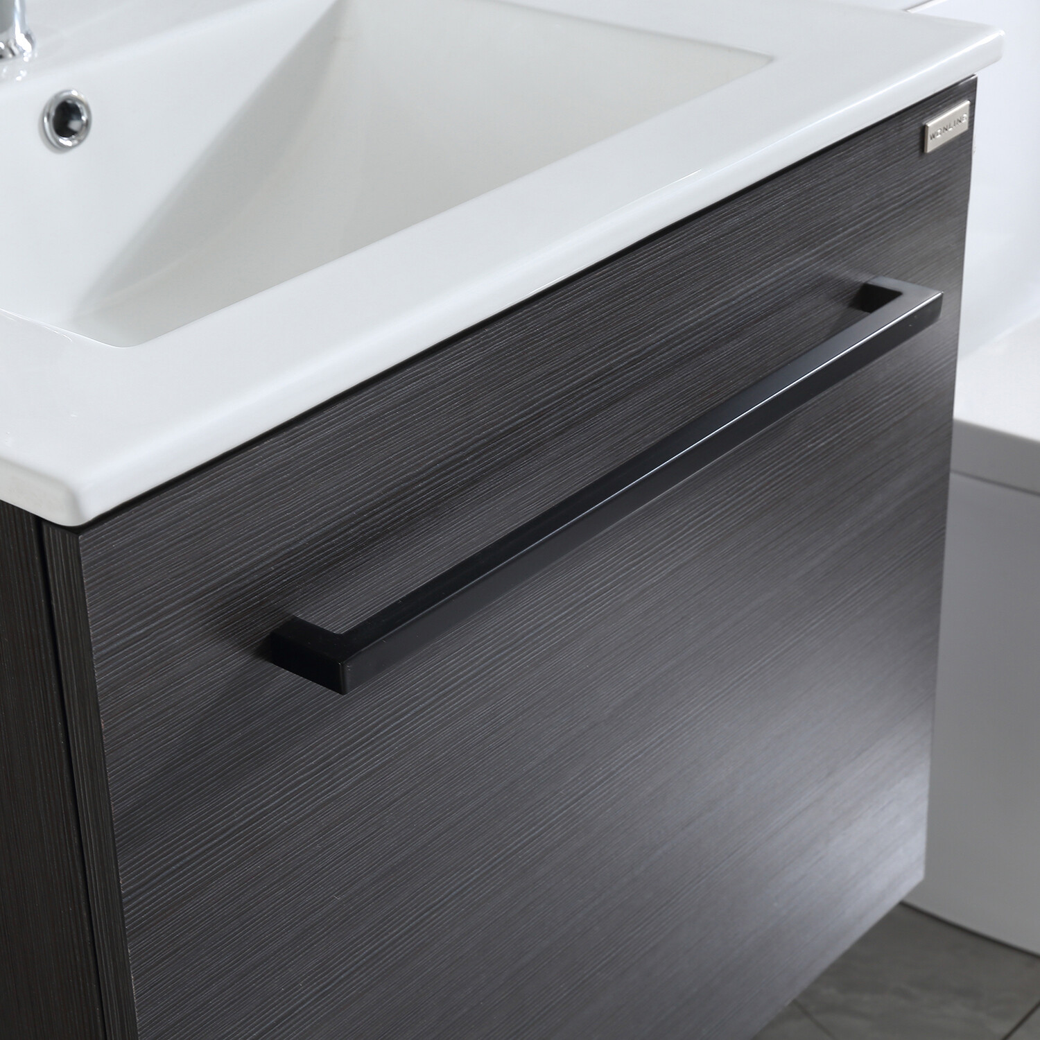 24Inch Bathroom Vanity With Sink Wall Mounted Cabinet Storage Set w/Faucet Drain