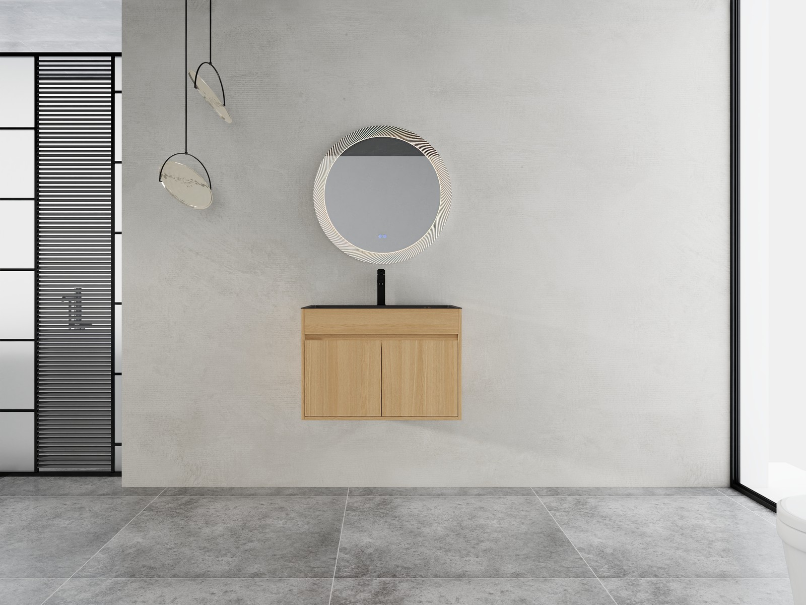 28″ Plywood Wall Mounted Bathroom Vanity Laundry Cabinet W/ Stainless Steel Sink