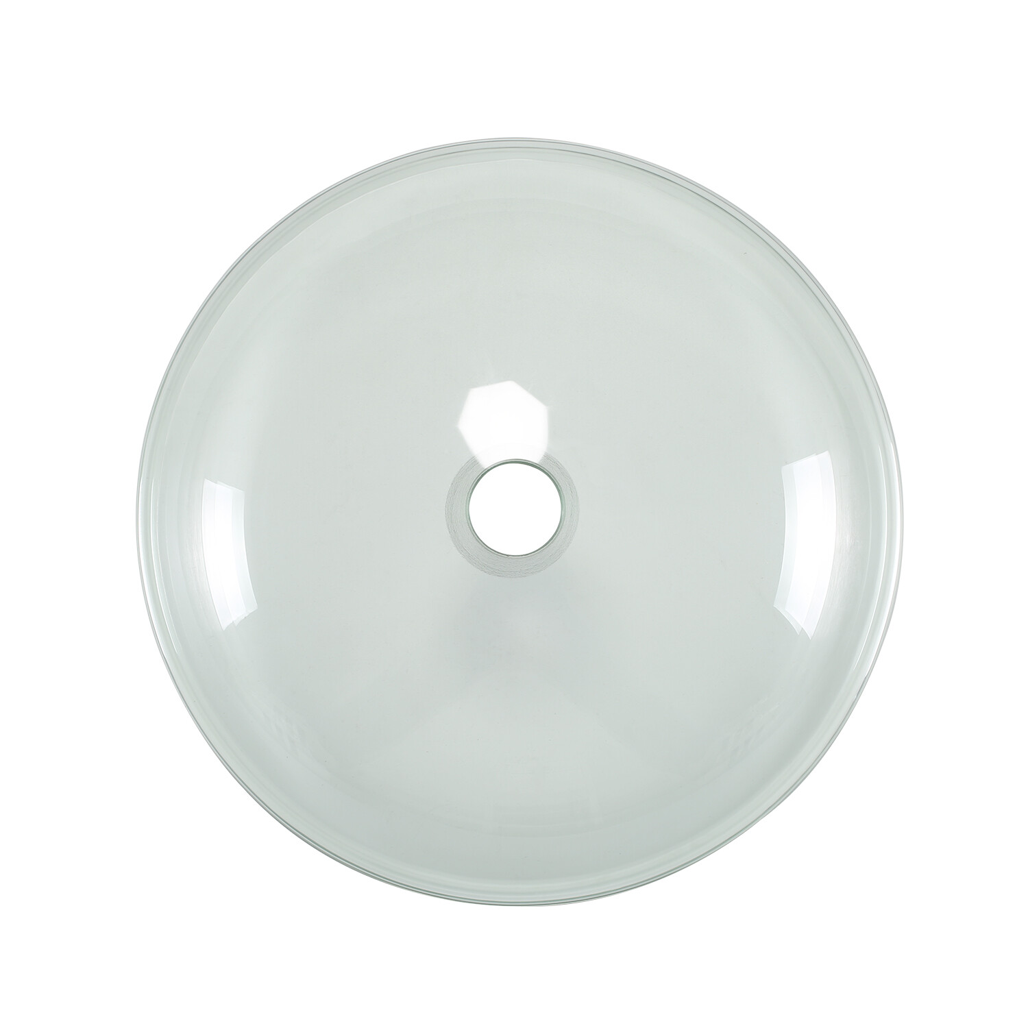 72″ Bathroom Vanity Set Tempered Clear Glass Vessel Sink No Mirror White Combo