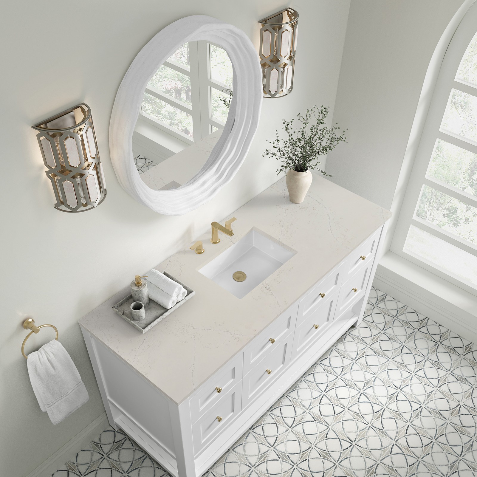 James Martin Vanities 330-V60S-3SFR Breckenridge 60″ – Light Natural Oak