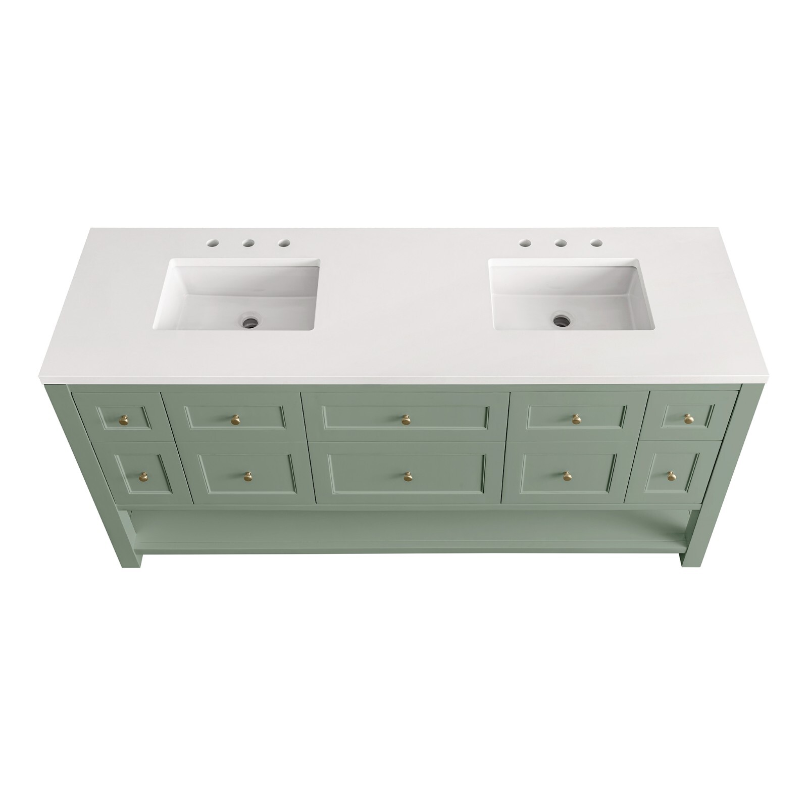 72in James Martin Breckenridge 330-V72-SC Vanity Base Only, Smokey Celadon