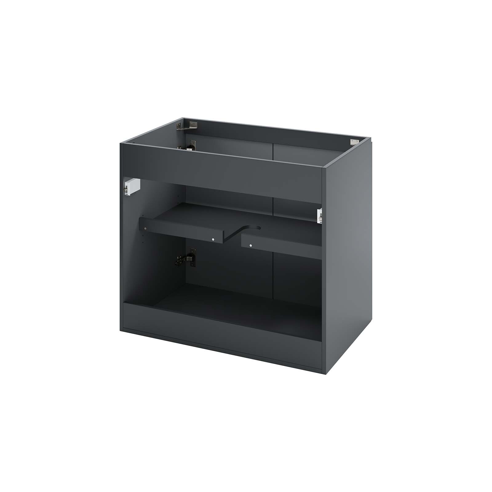 Modway Vitality 30″ Wall-Mount Bathroom Vanity in Gray