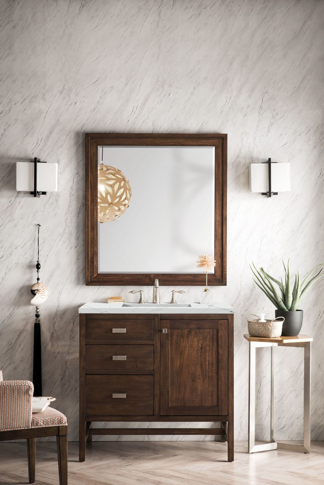 James Martin Vanities E444-V36-3ENC Addison 36″ – Mid Century Acacia