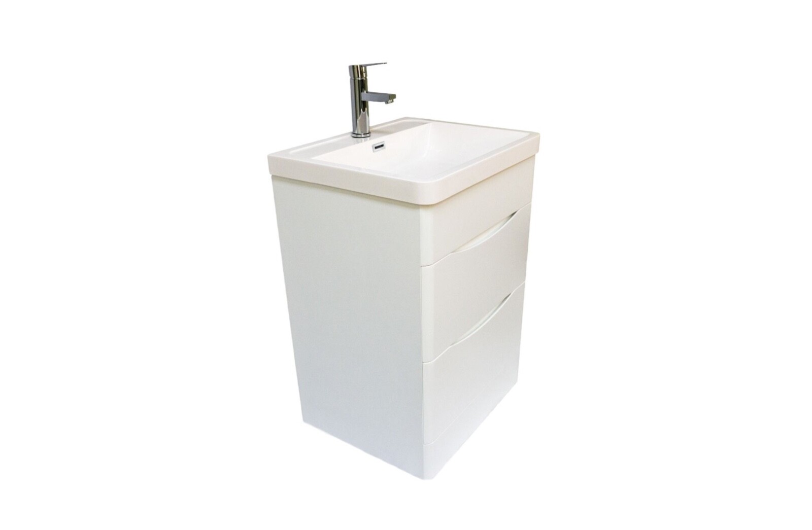 Stockholm 24″ W x 18″ D x 33″ H Bathroom Vanity in White with Ceramic Vanity Top